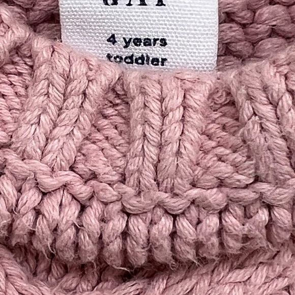 Pink Cable Knit Toddler Sweater - Picture 2 of 4